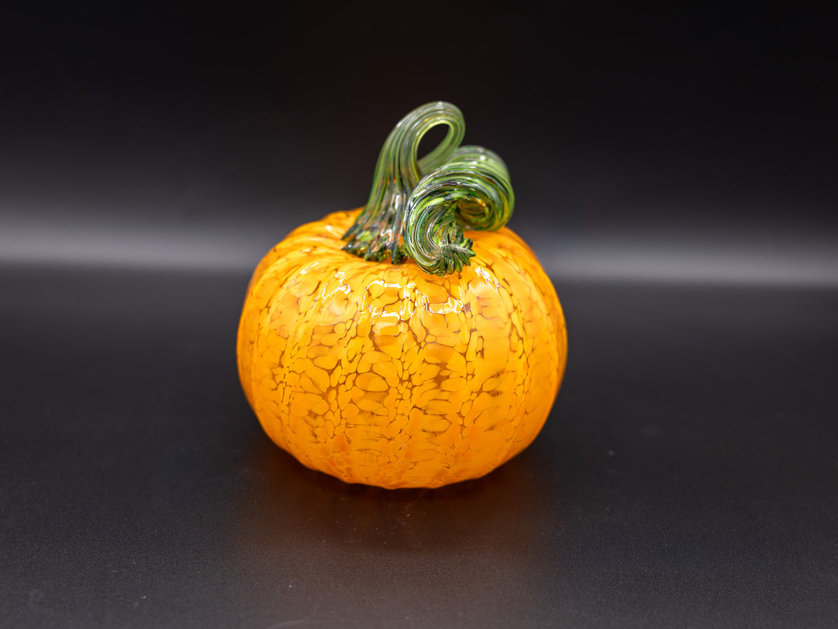 Light Orange Glass Pumpkin