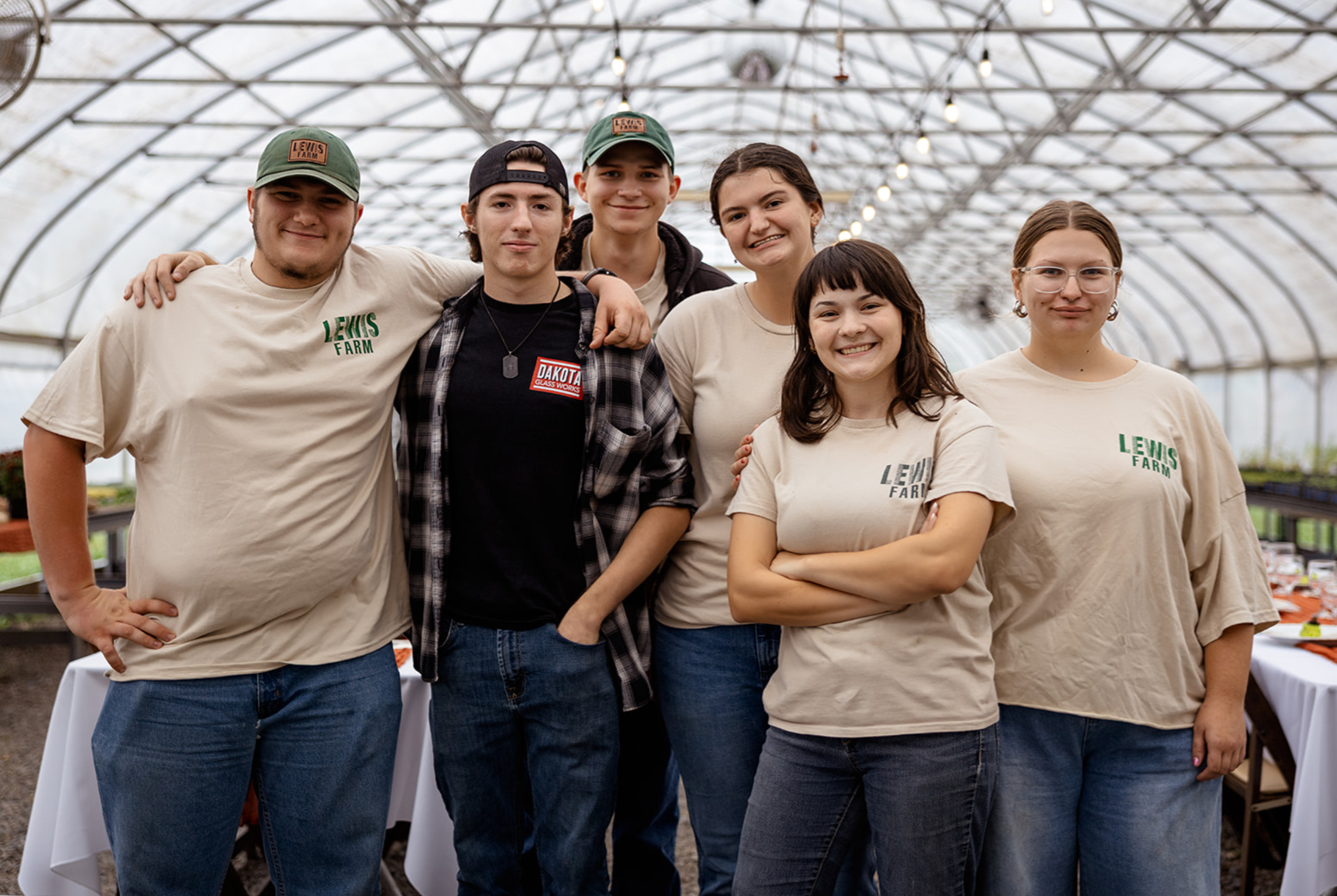 Six members of the Farms Work Wonders' Junior Crew program smiling