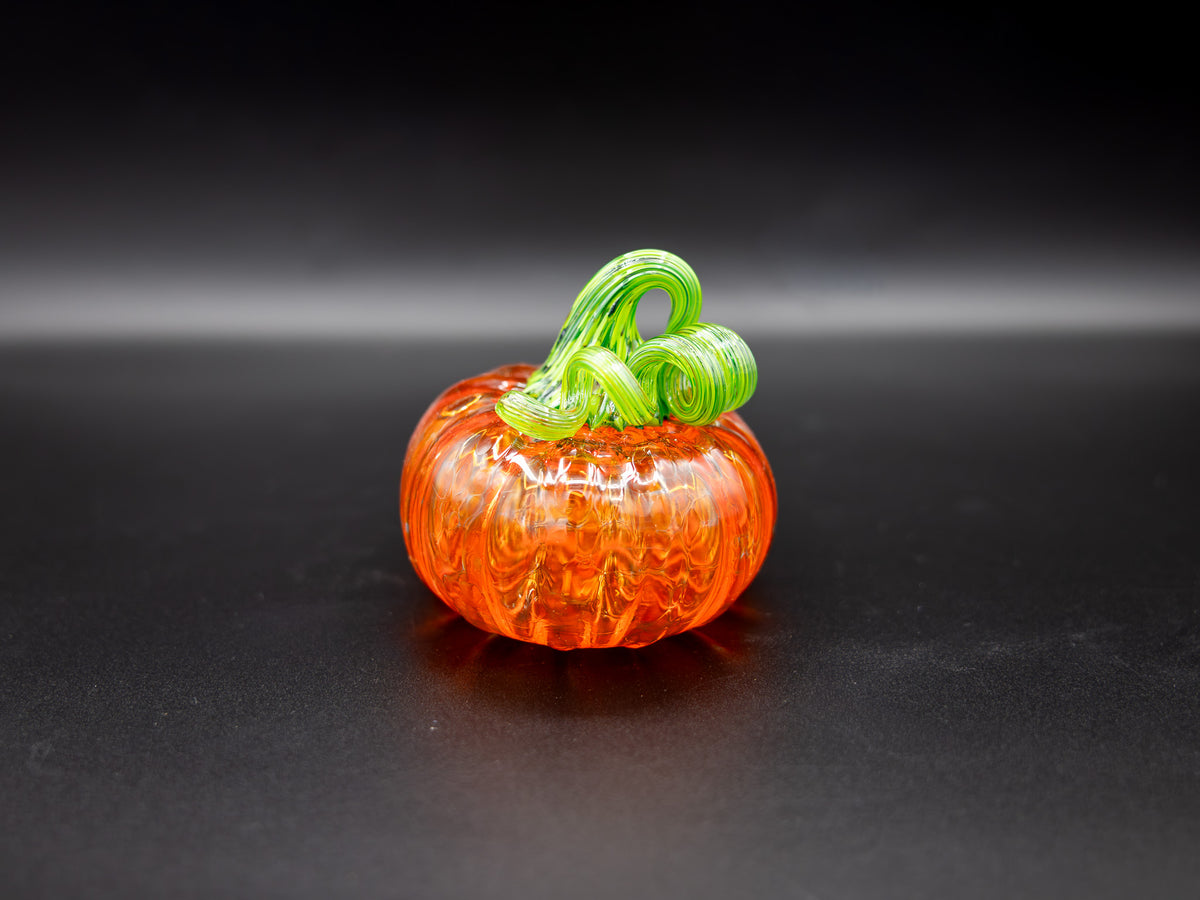 Dark Orange Glass Pumpkin