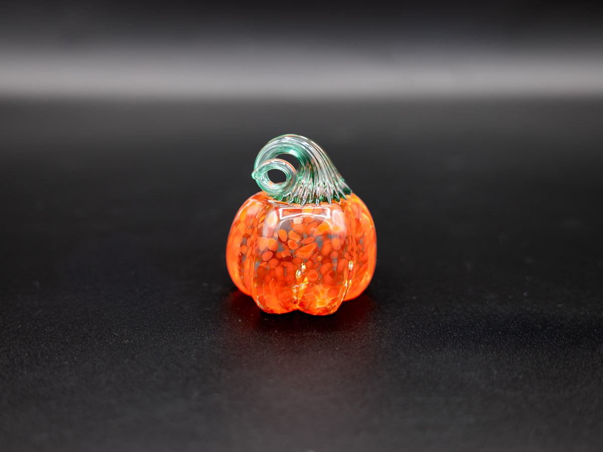 Dark Orange Glass Pumpkin
