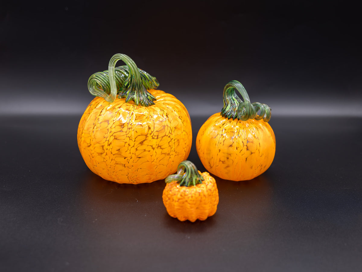 Light Orange Glass Pumpkin