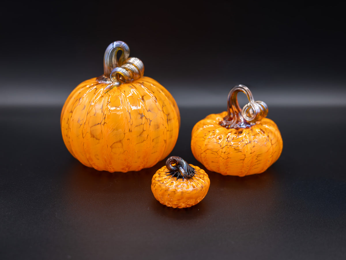 Light Orange Glass Pumpkin