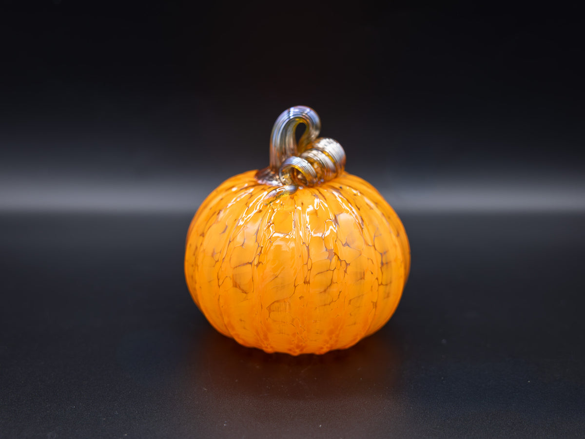 Light Orange Glass Pumpkin