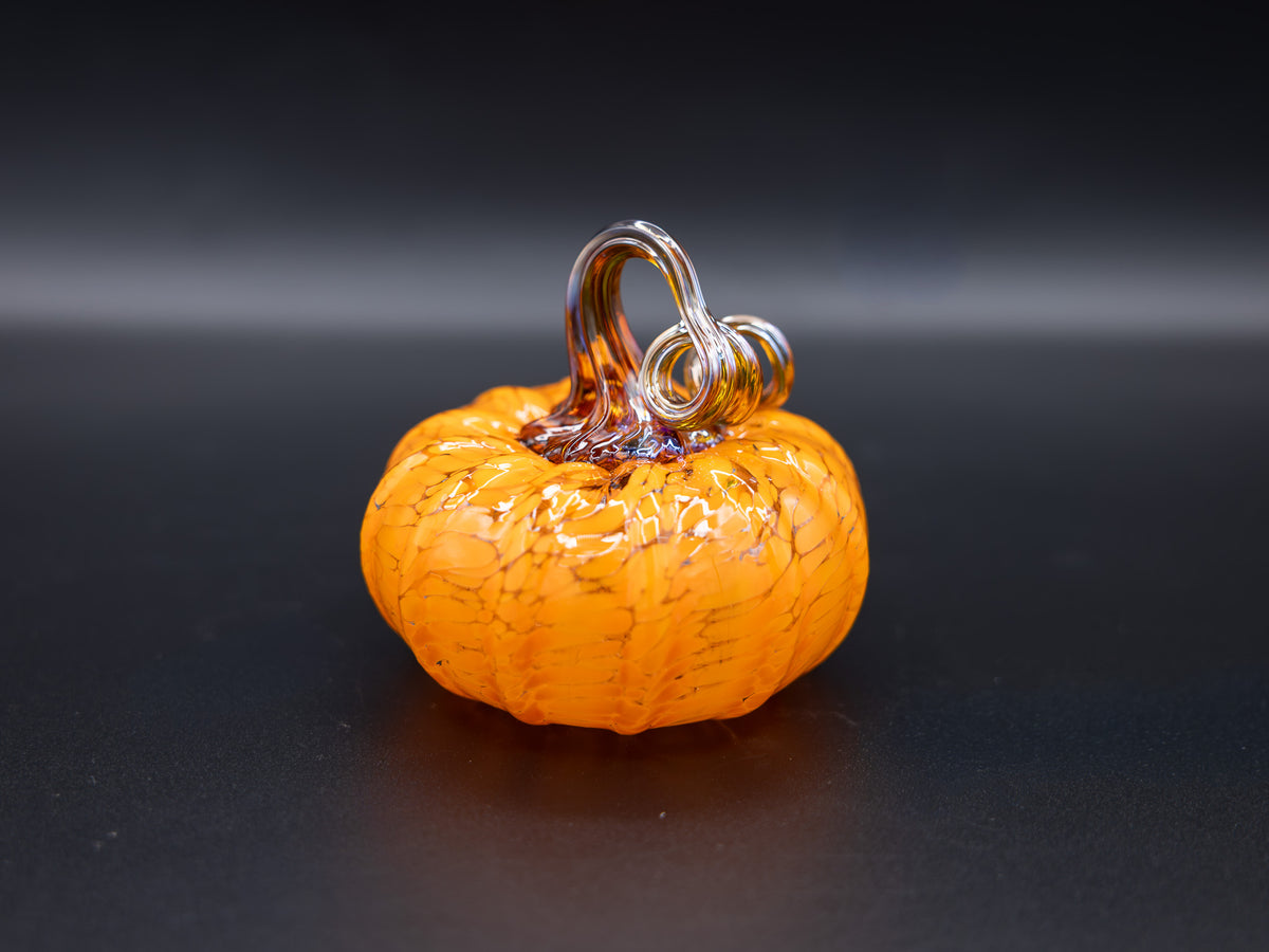 Light Orange Glass Pumpkin